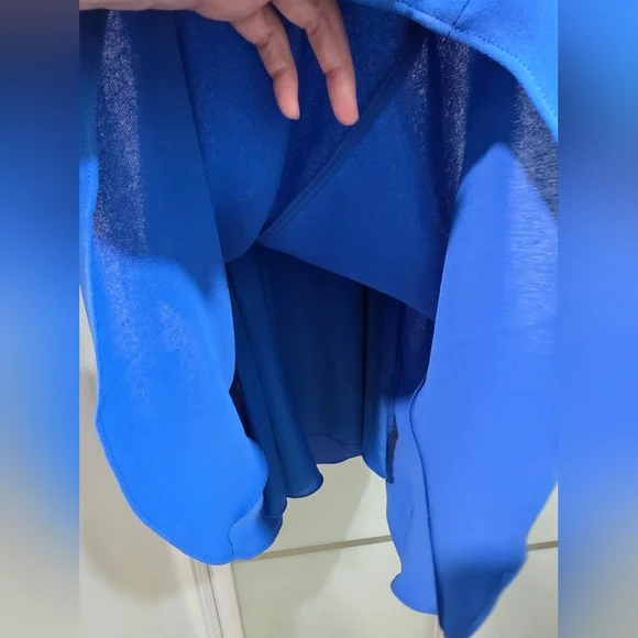 Reiss Victoria capped sleeve midi dress, Blue Royal Color - Picture 12 of 17